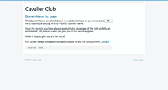 Desktop Screenshot of cavalierclub.com