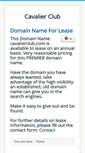 Mobile Screenshot of cavalierclub.com
