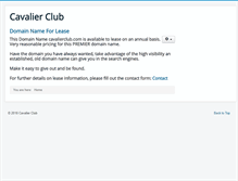 Tablet Screenshot of cavalierclub.com